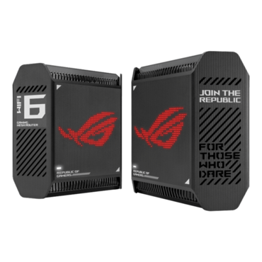 ROG Rapture GT6(B-2-PK), IEEE 802.11ax, Tri-Band 2.4 / 5GHz / 5GHz, 574 / 4804 / 4804 Mbps, 3xRJ45, 1x USB 3.2 Gen 1, Retail Wireless Mesh System
