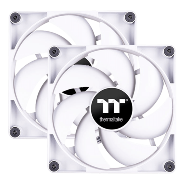 CT140 PC 2 x 140mm, White, 1500 RPM, 77.37 CFM, 30.5 dBA, Cooling Fans