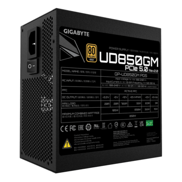 UD850GM PG5 (rev. 2.0), 80 PLUS Gold 850W, Fully Modular, ATX Power Supply