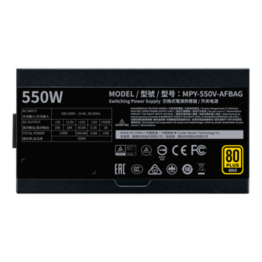 V550 GOLD-V2, 80 PLUS Gold 550W, Fully Modular, ATX Power Supply