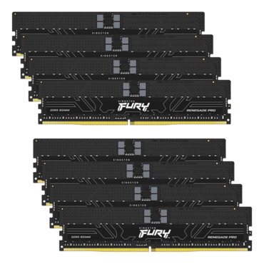 128GB (8 x 16GB) FURY™ Renegade Pro, DDR5 4800MT/s, CL36, 1Rx8, ECC Registered DIMM Memory