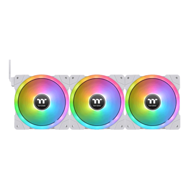 SWAFAN EX12 RGB 3 x 120mm, White, w/ Controller, RGB LEDs, 2000 RPM, 57.11 CFM, 32.5 dBA, Cooling Fans