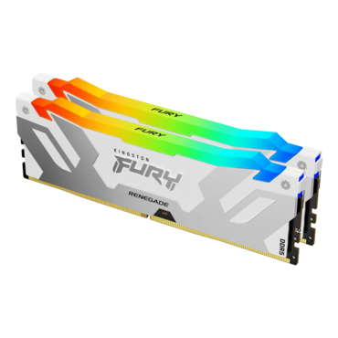 64GB (2 x 32GB) FURY™ Renegade DDR5 6000MT/s, CL32, White/Silver, RGB LED, DIMM Memory