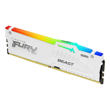 16GB FURY™ Beast DDR5 5600MHz, CL40, White, RGB LED, DIMM Memory