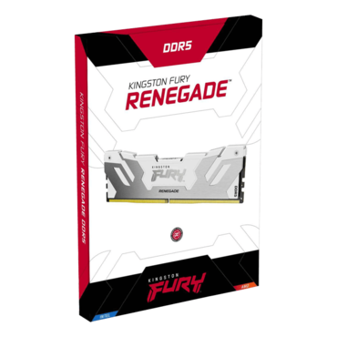 16GB FURY™ Renegade DDR5 6400MT/s, CL32, White/Silver, DIMM Memory
