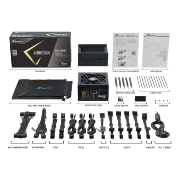 Vertex PX-1200, 80 PLUS Platinum 1200W, Fully Modular, ATX Power Supply