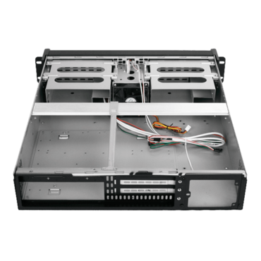 D Storm D-200, Black Bezel, 2x 5.25&quot;, 2x 3.5&quot; Drive Bays, No PSU, ATX, Black, 2U Chassis