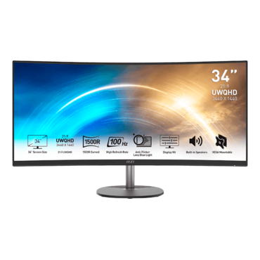 PRO MP341CQ, Curved, 34&quot; VA, 3440 x 1440 (UWQHD), 1 ms, 100Hz, FreeSync™ Monitor