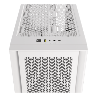 iCUE 4000D RGB AIRFLOW, Tempered Glass, No PSU, ATX, White, Mid Tower Case
