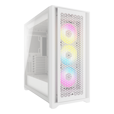 iCUE 5000D RGB, Tempered Glass, No PSU, E-ATX, White, Mid Tower Case