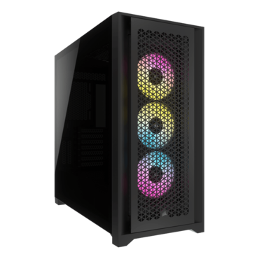 iCUE 5000D RGB, Tempered Glass, No PSU, E-ATX, Black, Mid Tower Case
