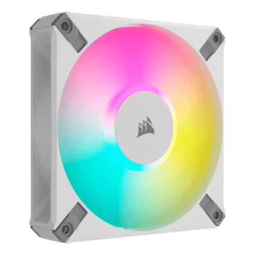 iCUE AF120 RGB ELITE 120mm, White, RGB LEDs, 2100 RPM, 65.57 CFM, 34.1 dBA, Cooling Fans