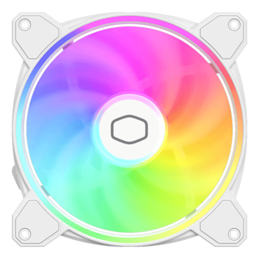 MasterFan MF140 HALO² 140mm, White, ARGB LEDs, 1600 RPM, 59.51 CFM, 27 dBA, Cooling Fan