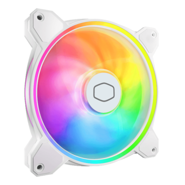 MasterFan MF140 HALO² 140mm, White, ARGB LEDs, 1600 RPM, 59.51 CFM, 27 dBA, Cooling Fan