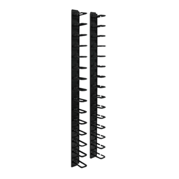 Vertical Cable Manager, Flexible Ring Type, 72&quot;