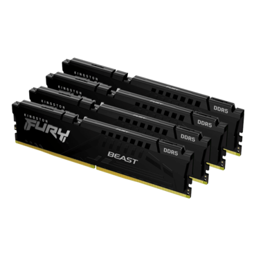 64GB (4 x 16GB) FURY Beast DDR5 6000MT/s, CL40, Black, DIMM Memory