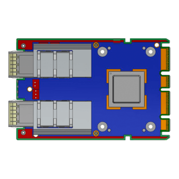 MCX753436MS-HEAB, 200Gbps, 2xQSFP112, InfiniBand/Ethernet, OCP 3.0 Mezzanine Network Adapter