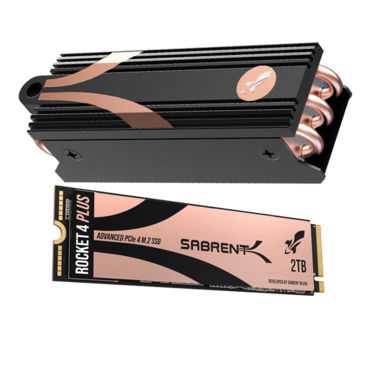 2TB Rocket 4 Plus, w/ Heatsink, 7000 / 6850 MB/s, TLC NAND, PCIe NVMe 4.0 x4, M.2 2280 SSD