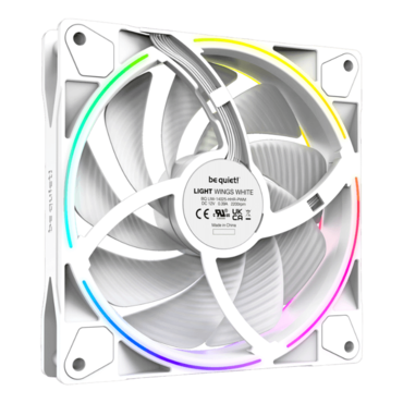 Light Wings High-Speed 3 x 140mm, White, w/ ARGB Hub, ARGB LEDs, 2200 RPM, 71.7 CFM, 31 dBA, Cooling Fans