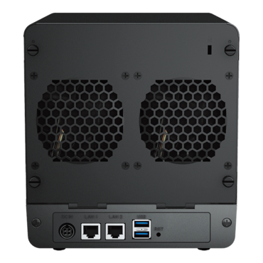 DiskStation® DS423 4-Bay NAS Server, Realtek RTD1619B processor, 2GB DDR4 RAM, SATA 6Gb/s, 1GbLAN / 2, 90W PSU