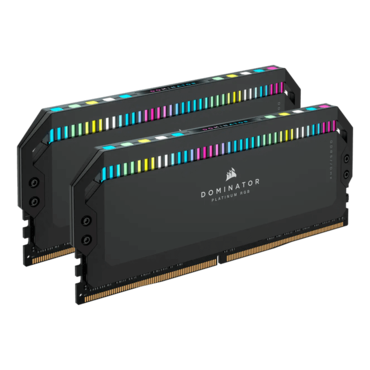 64GB (2 x 32GB) DOMINATOR® PLATINUM RGB DDR5 6600MT/s, CL32, Black, RGB LED, DIMM Memory
