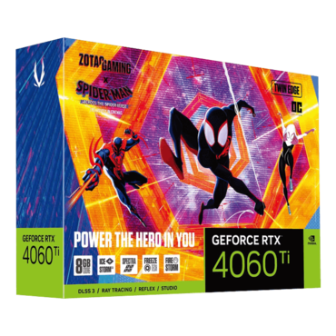 GeForce RTX™ 4060 Ti GAMING Twin Edge OC SPIDER-MAN™, 2310 - 2550MHz, 8GB GDDR6, Graphics Card
