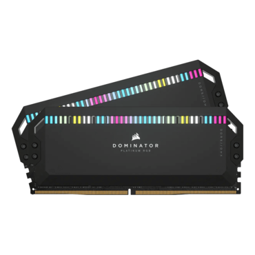 64GB (2 x 32GB) DOMINATOR® PLATINUM RGB DDR5 6400MT/s, CL32, Black, RGB LED, DIMM Memory