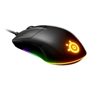 Rival 3, 3 RGB Zones, 8500-dpi, Wired, Black, Optical Gaming Mouse
