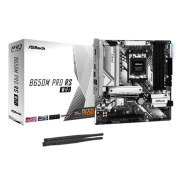 B650M Pro RS WiFi, AMD B650 Chipset, M5, microATX Motherboard