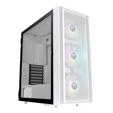 H570 TG ARGB, Tempered Glass, No PSU, E-ATX, White, Mid Tower Case