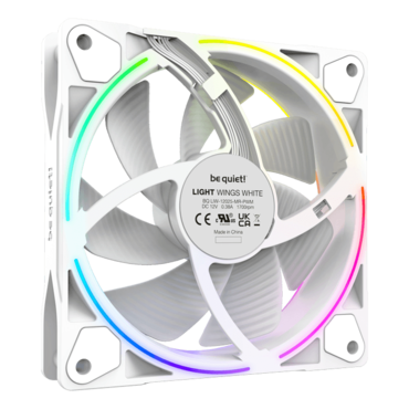 Light Wings 3 x 120mm, White, w/ ARGB Hub, ARGB LEDs, 1700 RPM, 41.51 CFM, 20.6 dBA, Cooling Fans