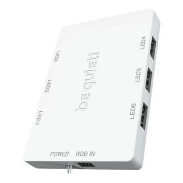 Light Wings 3 x 120mm, White, w/ ARGB Hub, ARGB LEDs, 1700 RPM, 41.51 CFM, 20.6 dBA, Cooling Fans