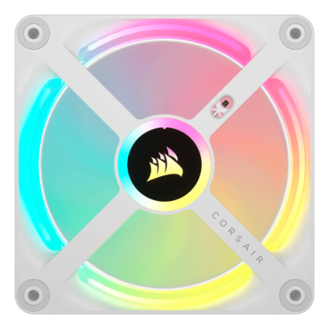 iCUE LINK QX120 RGB 120mm, White, RGB LEDs, 2400 RPM, 63.1 CFM, 37 dBA, Cooling Fan