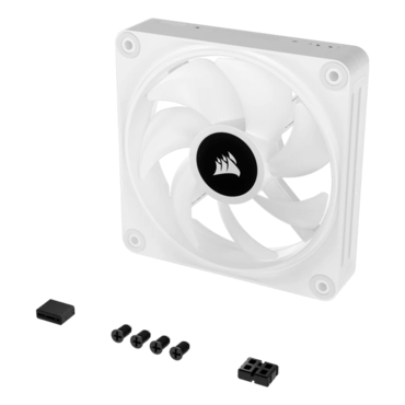iCUE LINK QX120 RGB 120mm, White, RGB LEDs, 2400 RPM, 63.1 CFM, 37 dBA, Cooling Fan