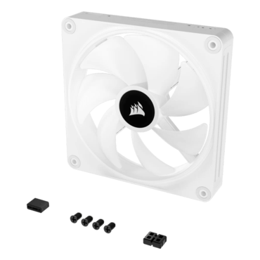 iCUE LINK QX140 RGB 140mm, White, RGB LEDs, 2000 RPM, 82.5 CFM, 37 dBA, Cooling Fan