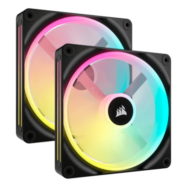 iCUE LINK QX140 RGB 2 x 140mm, w/ Controller, RGB LEDs, 2000 RPM, 82.5 CFM, 37 dBA, Cooling Fans