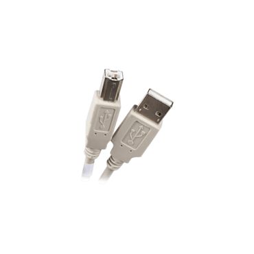 USB 2.0 A to B cable, 15 ft, Beige