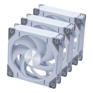 D30-120 3 x 120mm, White, D-RGB LEDs, 2000 RPM, 64.3 CFM, 30.2 dBA, Cooling Fan