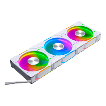 D30-120 3 x 120mm, White, D-RGB LEDs, 2000 RPM, 64.3 CFM, 30.2 dBA, Cooling Fan