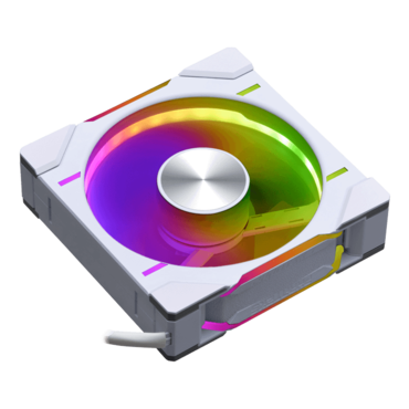 D30-120 120mm, White, D-RGB LEDs, 2000 RPM, 64.3 CFM, 30.2 dBA, Cooling Fan