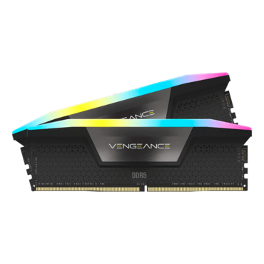 32GB (2 x 16GB) VENGEANCE® RGB DDR5 5600MHz, CL40, Black, RGB LED, DIMM Memory