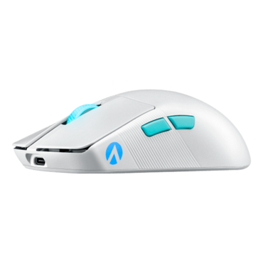 ROG Harpe Ace Aim Lab Edition, RGB, 36000-dpi, Wired/Bluetooth/Wireless, White, Optical Gaming Mouse