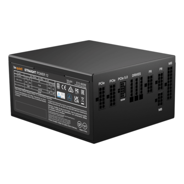 Straight Power 12, 80 PLUS Platinum 850W, Fully Modular, ATX Power Supply