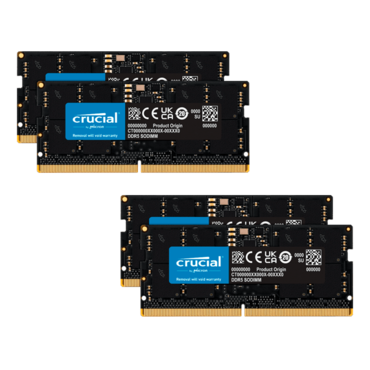 128GB (4 x 32GB) 2x CT2K32G56C46S5 DDR5 5600MT/s, CL46, SO-DIMM Memory