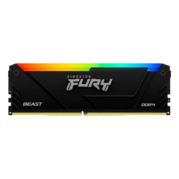 32GB (2 x 16GB) FURY Beast DDR4 3600MT/s, CL18, Black, RGB LED, DIMM Memory