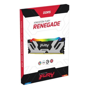 48GB (2 x 24GB) FURY™ Renegade DDR5 6400MT/s, CL32, Black/Silver, RGB LED, DIMM Memory