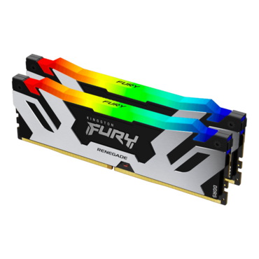 96GB (2 x 48GB) FURY™ Renegade DDR5 6400MT/s, CL32, Black/Silver, RGB LED, DIMM Memory