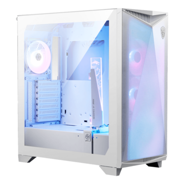 MPG GUNGNIR 300R AIRFLOW, Tempered Glass, No PSU, E-ATX, White, Mid Tower Case