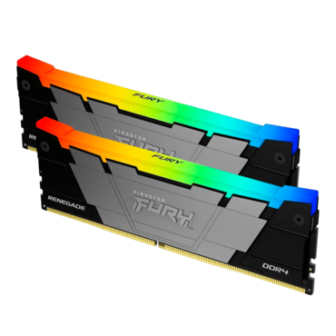 16GB (2 x 8GB) FURY Renegade DDR4 3200MT/s, CL16, Black/Grey, RGB LED, DIMM Memory