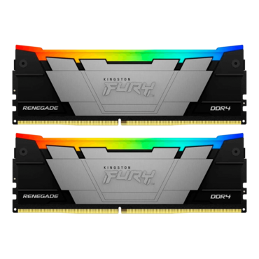 16GB (2 x 8GB) FURY Renegade DDR4 4000MT/s, CL19, Black/Grey, RGB LED, DIMM Memory